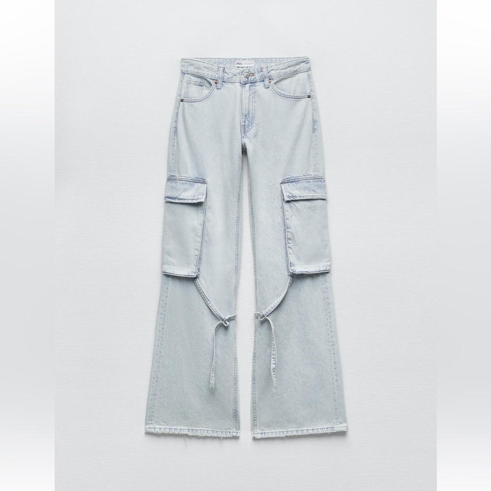 Zara Belt Loop Cargo Jeans TRF